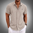 Camisa Manga Curta Tommy 100% Linho (LEVE 2 E PAGUE SOMENTE 1)