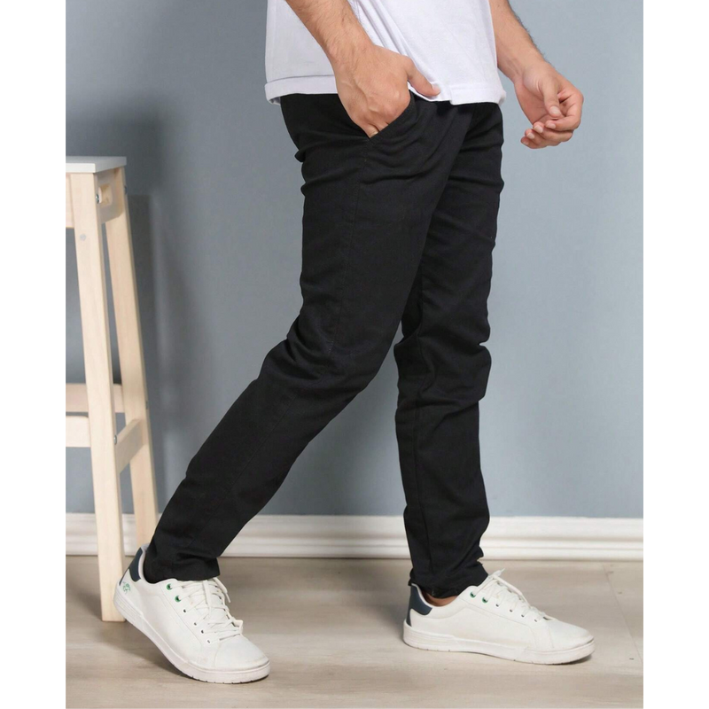 [Kit 4 Unidades] Calça Reta Masculina em Sarja  + Carteira de Brinde