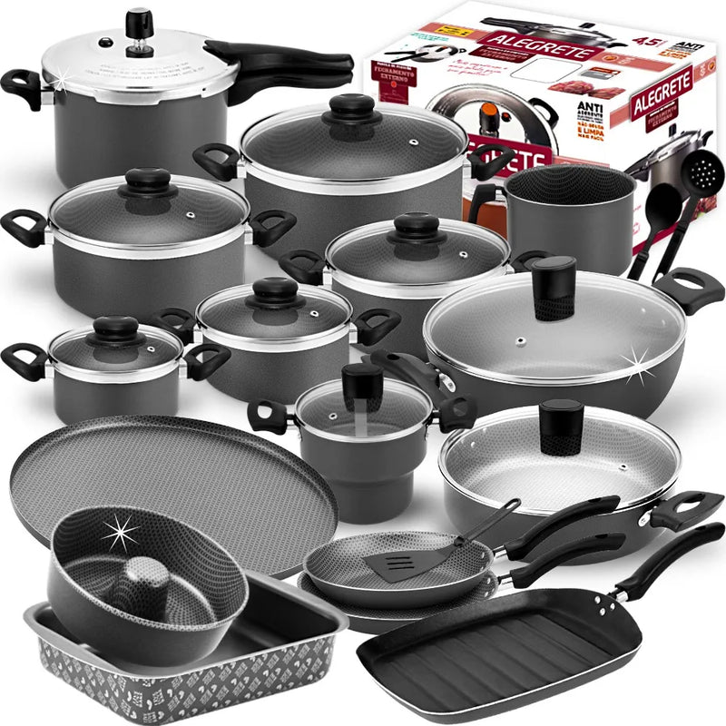 Mega Jogo De Panelas - Cozinha Completa 19 Peças - ENVIO NACIONAL GRÁTIS